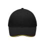 Light Brushed Sandwich Cap black/gold-yellow