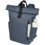 Byron 15,6" rugzak van GRS RPET met opgerolde bovenkant 18 L - Hale Blue