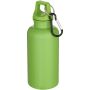 Oregon 400 ml solid colour RCS recycled plastic water bottle with carabiner - Apple green Oregon 400 ml solid colour RCS recycled plastic water bottle with carabiner - Apple green