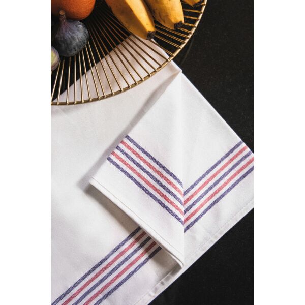 Theedoek met 5 strepen 'Origine France Garantie' White One Size Theedoek met 5 strepen 'Origine France Garantie' White One Size