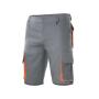 TWO-TONE MULTI-POCKET BERMUDA SHORTS, GREY/ORANGE, 56, VELILLA