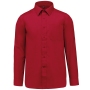 Overhemd in onderhoudsvriendelijk polykatoen-popeline heren Classic Red XS