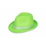 Polyester hoed met band - Lichtgroen