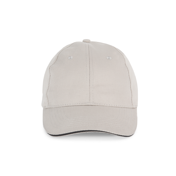 6-Panel-Kappe mit Kontrast-Sandwichschirm Light Grey / Dark Grey One Size 6-Panel-Kappe mit Kontrast-Sandwichschirm Light Grey / Dark Grey One Size