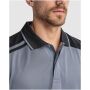 Samurai 160 g/m2 unisex antibacteriële polo met korte mouwen - Lood/Oranje - S