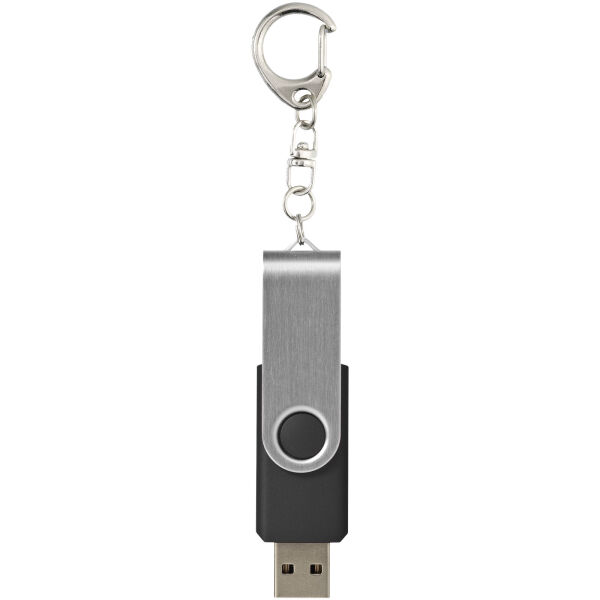Rotate USB 3.0 met sleutelhanger - Zwart - 64GB