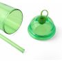 rPet Drinkbeker met rietje Glow 500 ml lichtgroen rPet Drinkbeker met rietje Glow 500 ml lichtgroen