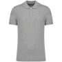 Ecologische herenpolo in piquétricot Moon Grey Heather 4XL