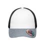 6 Panel Mesh Cap Melange white/grey melange/black one size 6 Panel Mesh Cap Melange white/grey melange/black one size