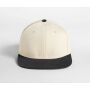 CONTRAST FLAT PEAK 6 PANEL CAP, NATURAL/BLACK, One size, BEECHFIELD