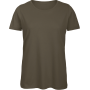 Organic Cotton Inspire Crew Neck T-shirt / Woman Khaki L Organic Cotton Inspire Crew Neck T-shirt / Woman Khaki L