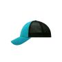 6 Panel Elastic Fit Mesh Cap turquoise/black S/M