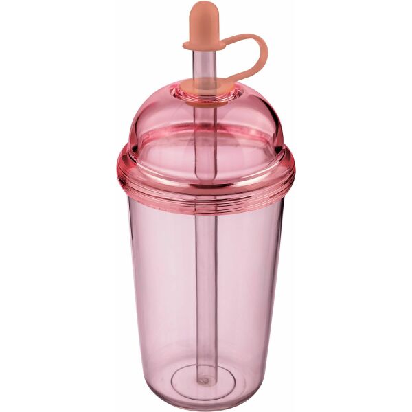 rPet Drinkbeker met rietje Glow 500 ml roze rPet Drinkbeker met rietje Glow 500 ml roze