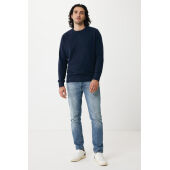 Iqoniq Etosha lichtgewicht gerecycled katoen sweater, donkerblauw (L)