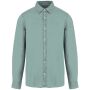 Ecologisch verwassen herenoverhemd washed jade green S