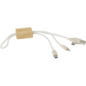 USB-oplader sleutelhanger Keegan bruin