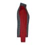 Ladies' Knitted Hybrid Jacket red-melange/anthracite-melange XS