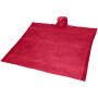 Mayan gerecyclede wegwerp regenponcho met opbergtasje - Rood Mayan gerecyclede wegwerp regenponcho met opbergtasje - Rood