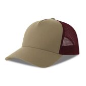 KHAKI/BURGUNDY