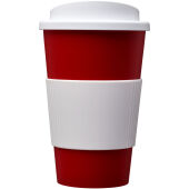 Americano® 350 ml geïsoleerde beker met grip - Rood/Wit Americano® 350 ml geïsoleerde beker met grip - Rood/Wit