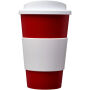 Americano® 350 ml geïsoleerde beker met grip - Rood/Wit Americano® 350 ml geïsoleerde beker met grip - Rood/Wit