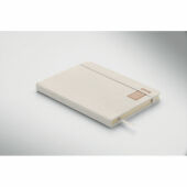 CORDI NOTE - A5 RPET corduroy notitieboek - Gebroken Wit