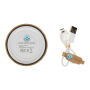 RCS gereycled plastic en bamboe 3W draadloze luidspreker, wit