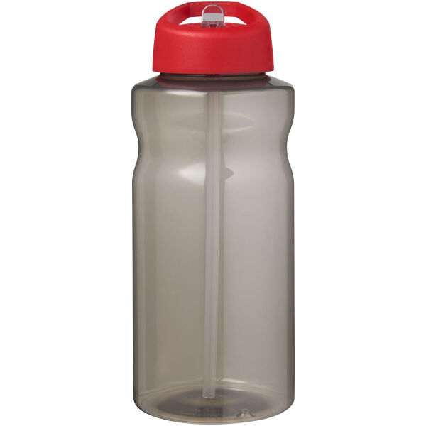 H2O Active® Eco Big Base 1 litre spout lid sport bottle - Charcoal/Red