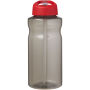 H2O Active® Eco Big Base 1 l drinkfles met tuitdeksel - Charcoal/Rood