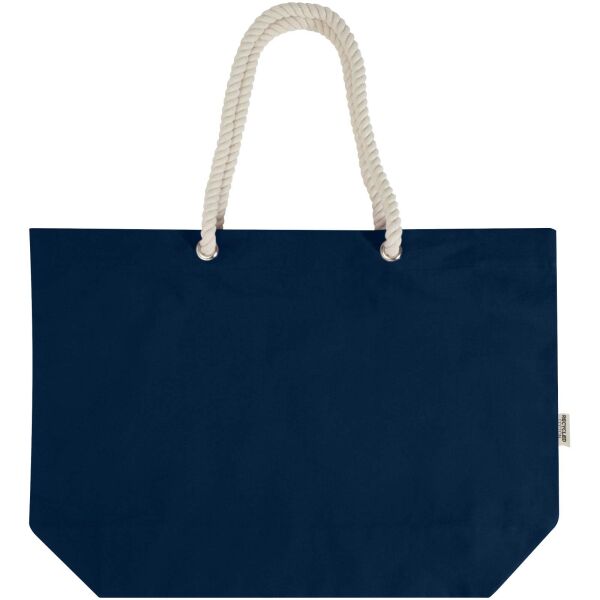 Florida 270 g/m² GRS gerecyclede strandtas 18L - Marineblauw Florida 270 g/m² GRS gerecyclede strandtas 18L - Marineblauw