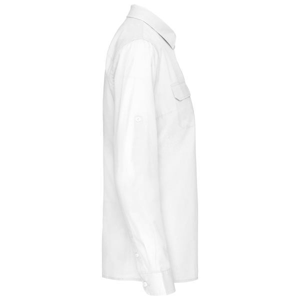 Damesoverhemd safari lange mouwen White XS Damesoverhemd safari lange mouwen White XS