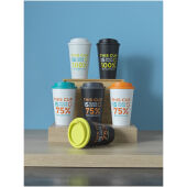 Americano® Eco 350 ml gerecyclede drinkbeker - Wit/Blauw Americano® Eco 350 ml gerecyclede drinkbeker - Wit/Blauw