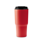 FLIP Thermobeker dubbelwandig, RVS, inhoud 600ml - rood