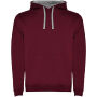 Urban hoodie voor heren - Kastanjebruin/Marl Grey - XS