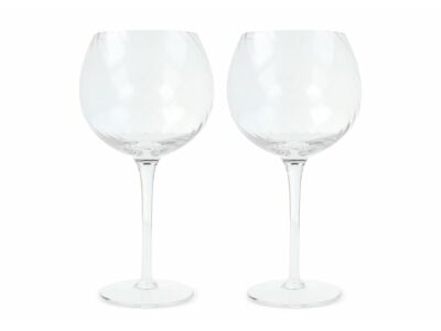 Byon Opacity set van 2 wijnglazen met stijlvol glaspatroon 470ml