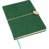 Notitieboek Danio | Gerecycled vilt | A5 | Gelinieerd - zwart