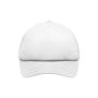 5 Panel Polyester Mesh Cap for Kids white/white one size