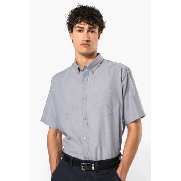 Herren Oxford Kurzarmhemd Oxford Zinc XXL Herren Oxford Kurzarmhemd Oxford Zinc XXL