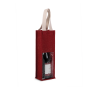 Flessentas van jute Cherry Red / Gold One Size