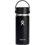 Hydro Flask-beker met brede opening, 473 ml, geïsoleerd roestvrij staal, met Flex Sip™-deksel - Zwart