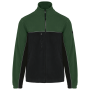 Tweekleurig ecologisch uniseks fleecevest Black / Forest Green 4XL