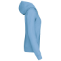 Damessweater met capuchon in contrasterende kleur Sky Blue / White XS