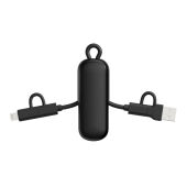 Urban Vitamin Dublin 100W 4 -in-1 keychain cable, zwart