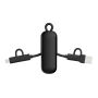 Urban Vitamin Dublin 100W 4 -in-1 keychain cable, zwart