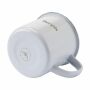 Retro Emaille Mok 350 ml - wit/blauw