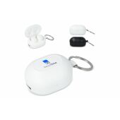 Mini Draadloze Oordopjes Sleutelhanger formaat - Wit