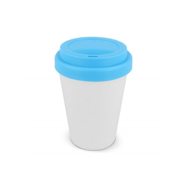 RPP Koffiebeker Wit 250ml - Wit / Licht Blauw