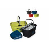 Picknickmand opvouwbaar 2-in-1 koeltas 600D - Zwart