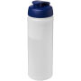 Baseline® Plus 750 ml sportfles met flipcapdeksel - Transparant/Blauw