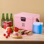 Brisby Koelbox - Frigobox - Coolbox - Auto - Lichtgewicht - Broodtrommel - 12L - 2 Gratis koelelementen van 450ml per stuk - Incl. Dividers Snijplanken - Bieropener - Flesopener - Max. 40 uur isolatie - Roze
